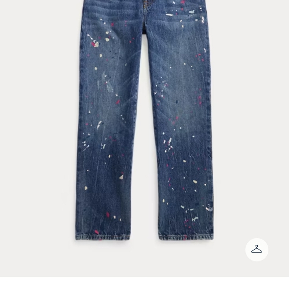 NWT POLO Ralph Lauren High Rise Paint Splatter Jeans